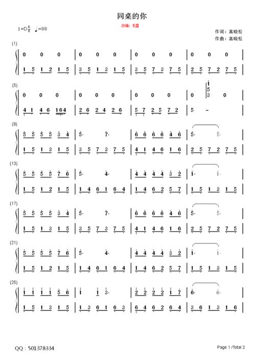同桌的你简谱c调(同桌的你简谱教唱) 同桌的你简谱c调(同桌的你简谱教唱)